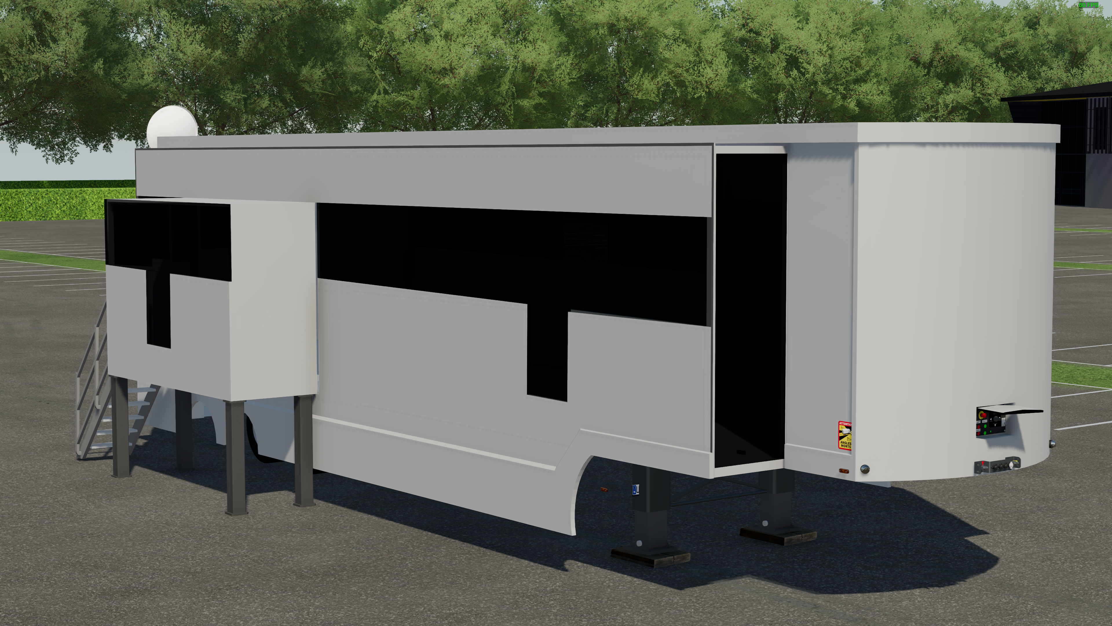 Caravane Grise Luxueuse + Dolly Matériel